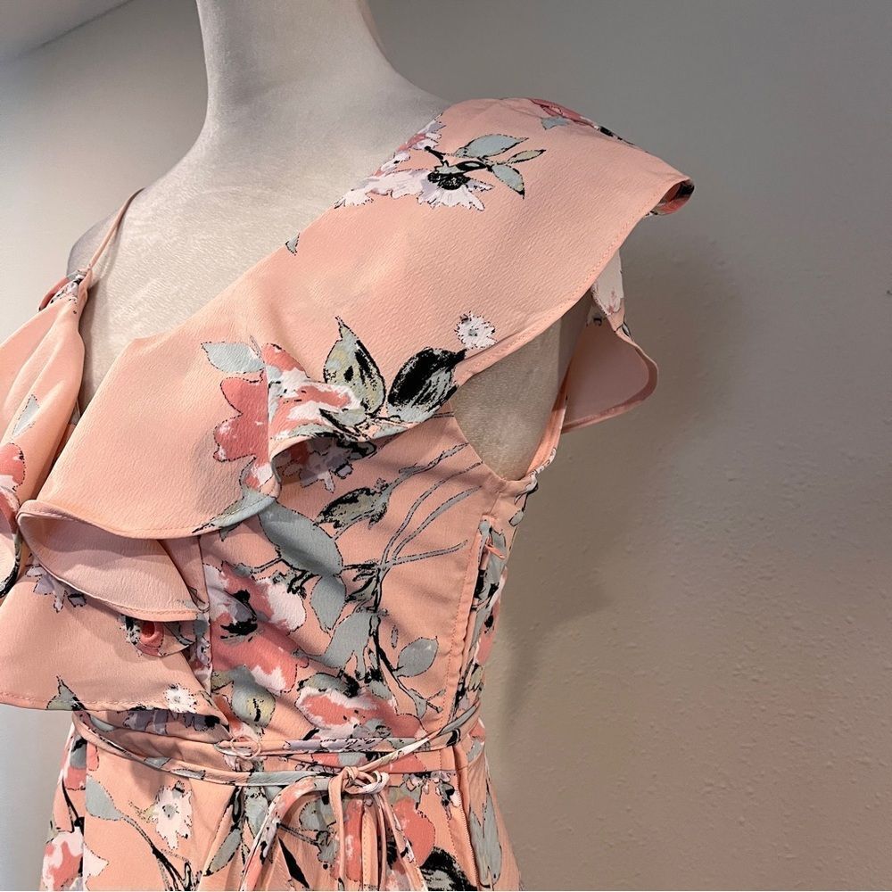 Floral Pink Ruffle Maxi Dress - Picture 3 of 15